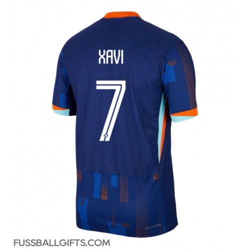 Niederlande Xavi Simons #7 Fußballbekleidung Auswärtstrikot EM 2024 Kurzarm